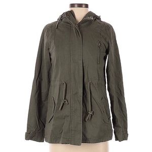 green ambiance (s) utility hooded adjustable cargo jacket, perfect for fall !